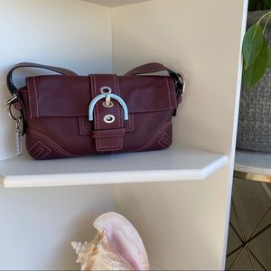 Coach Vintage Soho Flap Burgundy Shoulder Bag